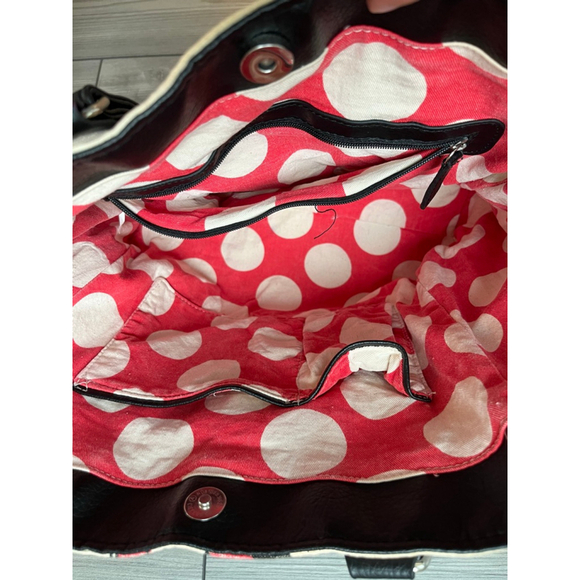 Loungefly Disney Minnie Mouse Tote Bag White Red - Picture 6 of 8